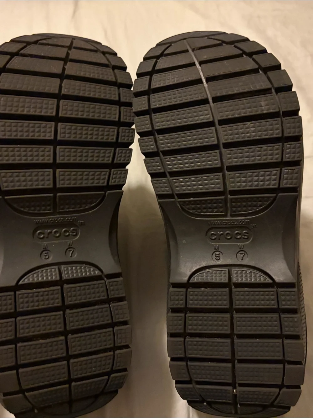 CROCS Black Dual-Strap Platform Sandals